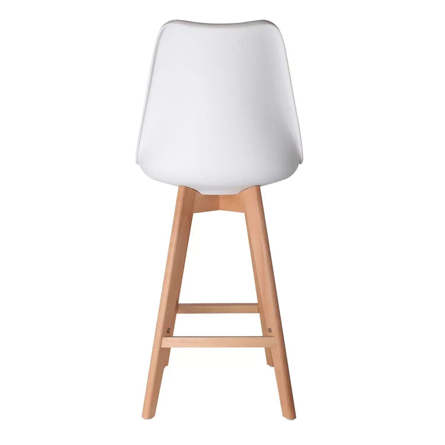 Pack Favela – 4 Tabourets De Bar Blancs & Bois thumbnail 4