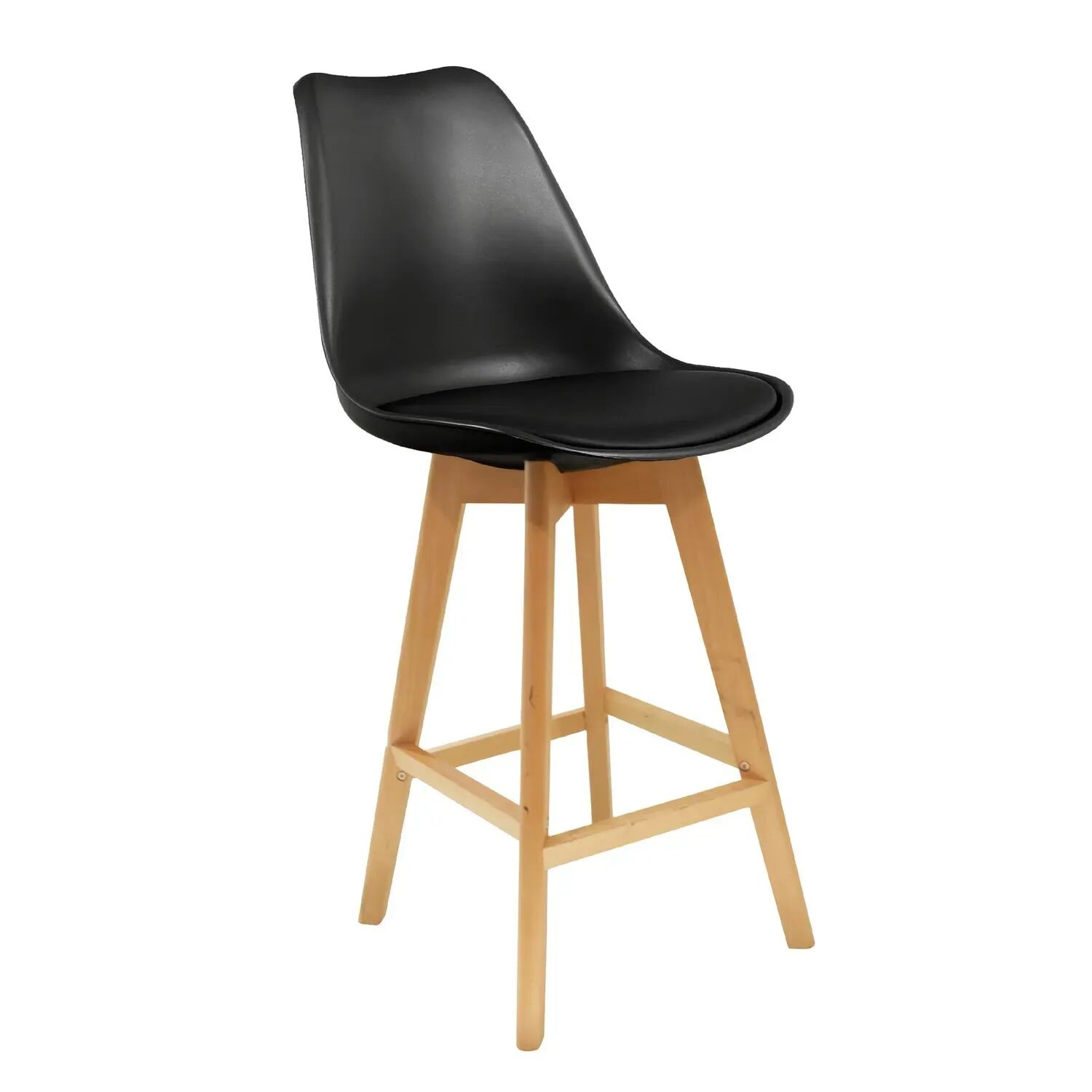 Pack Favela – 4 Tabourets De Bar Noirs & Bois