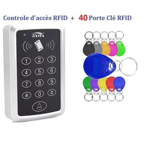 Digicode - Clavier De Contrôle Daccès Rfid 125khz Avec 40 Tags Rfid - Lecteur De Carte Em