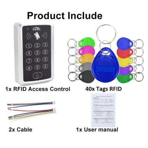 Digicode - Clavier De Contrôle Daccès Rfid 125khz Avec 40 Tags Rfid - Lecteur De Carte Em