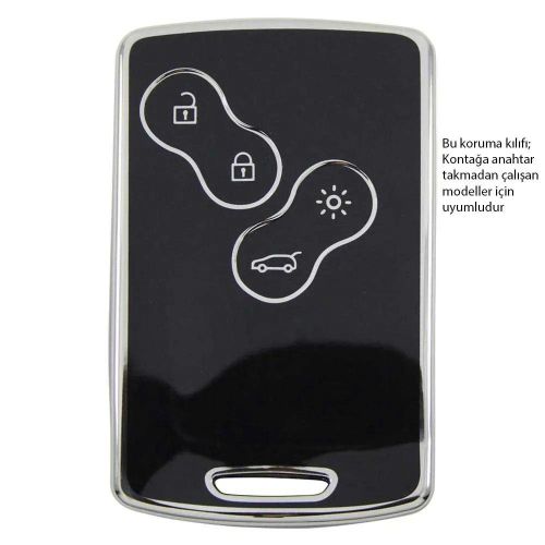 Étui de Protection Clé Renault Noir – Megane 3 / Clio 4, Coque Télécommande Voiture (Couleur Aléatoire)