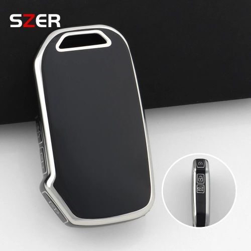 Étui Pour Clé Intelligente De Voiture En Tpu Noir - Pour Kia Sportage R Gt Stinger Sorento Ceed Cerato Forte Niro Soul Telluride Protecteur Sans Clé - Couvre Clef Cache Clé Voiture Télécommande - Smart Key