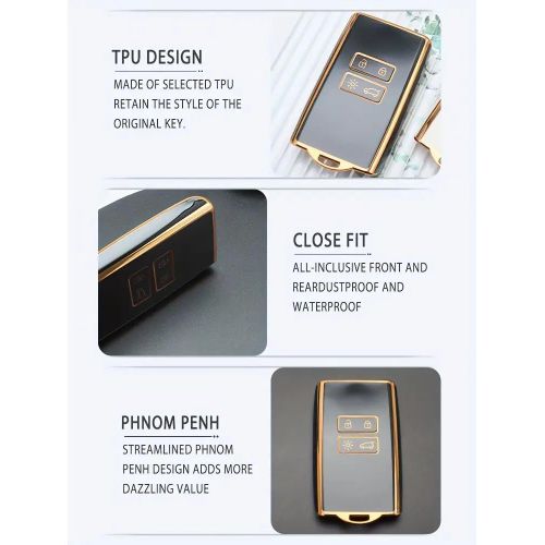 Étui De Protection En Tpu Pour Clé Télécommande Voiture Nouveau Compatible Avec Koleos - Kadjar - Captur - Megane - Talisman - Espace - Clio - Zoe Et Scénic 4 - Arkana Couleur Aléatoire