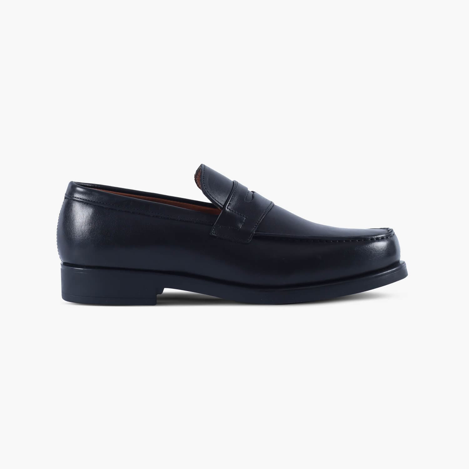 Mens Black Leather Loafers