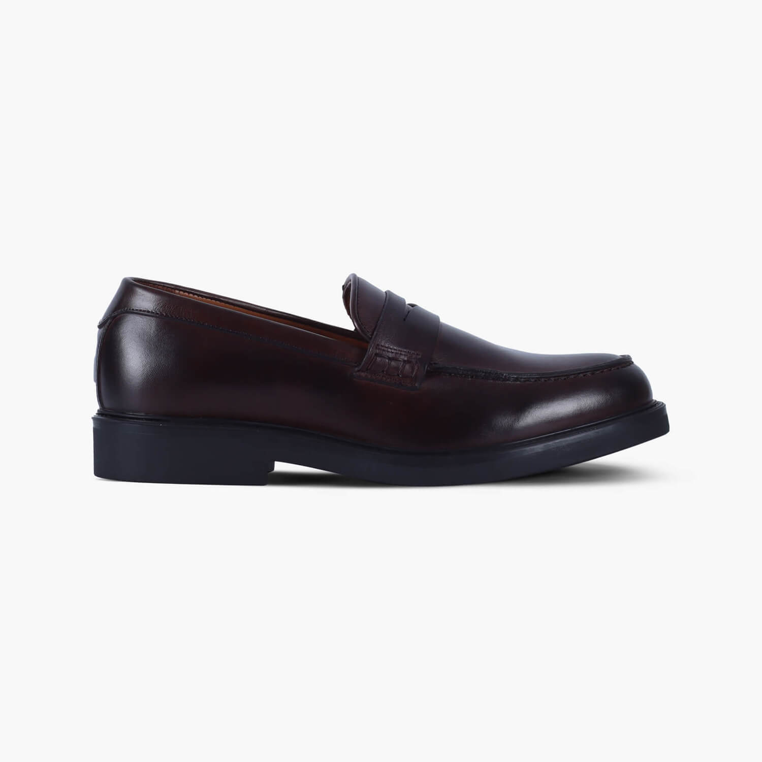 Mens Crust Leather Loafers