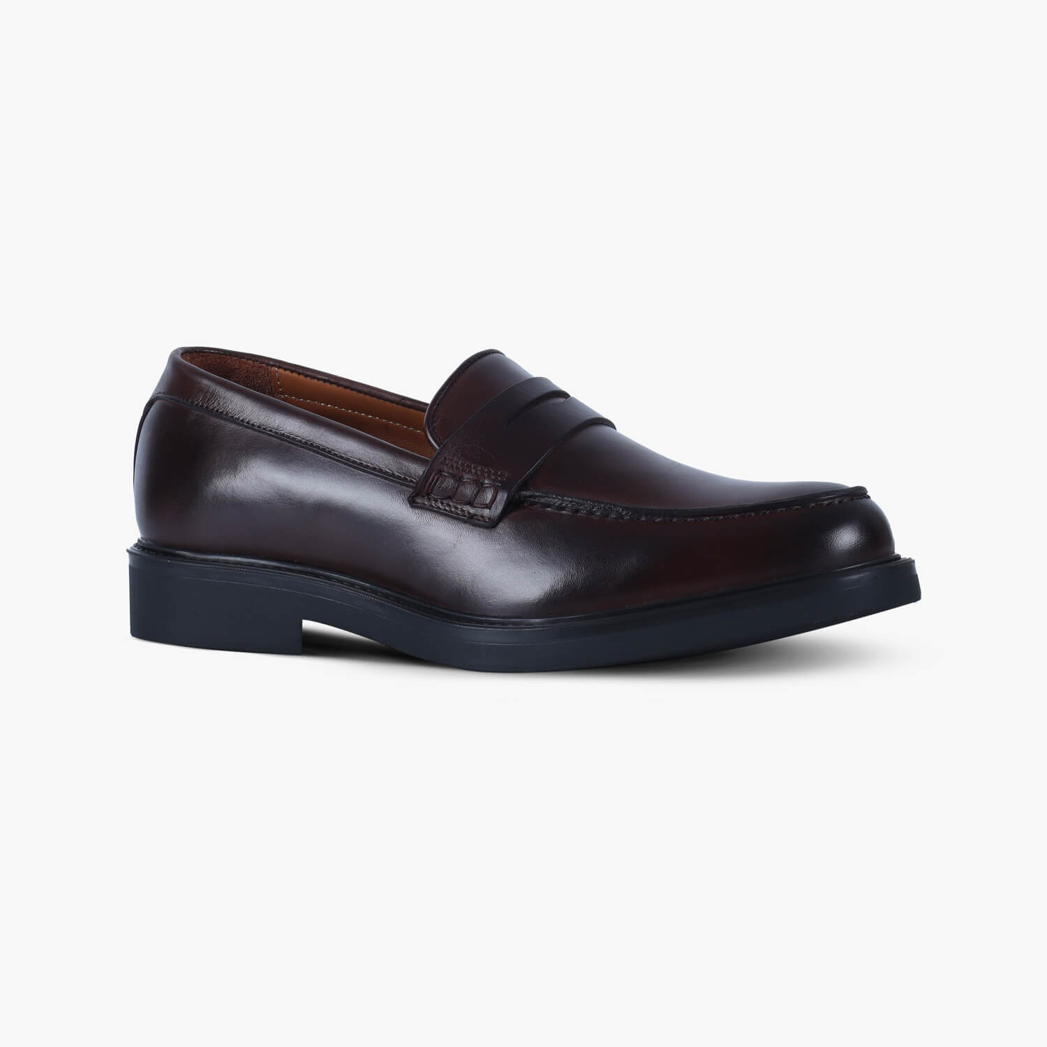 Mens Crust Leather Loafers