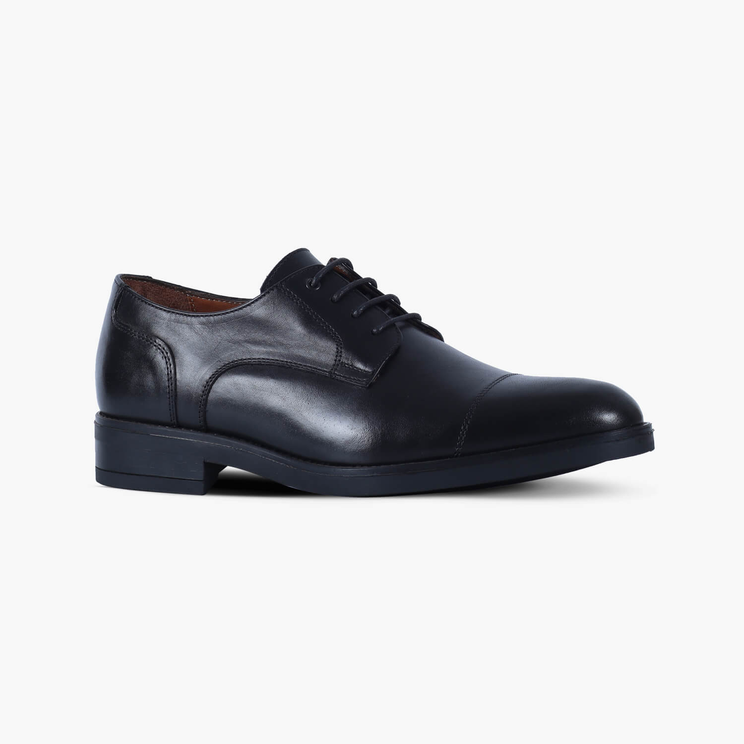 Mens Leather Cap Toe Derbies
