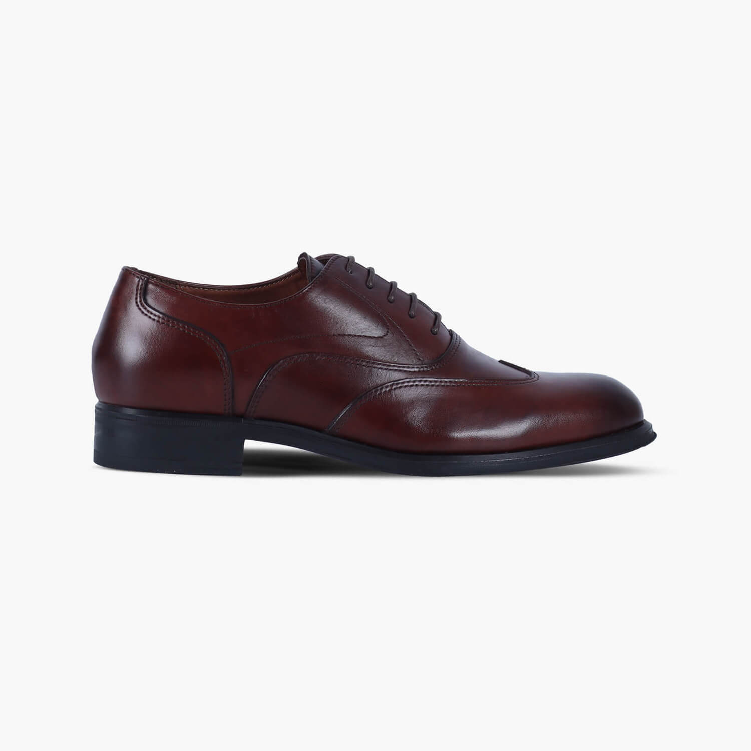 Mens Brown Leather Wingtip Richelieu