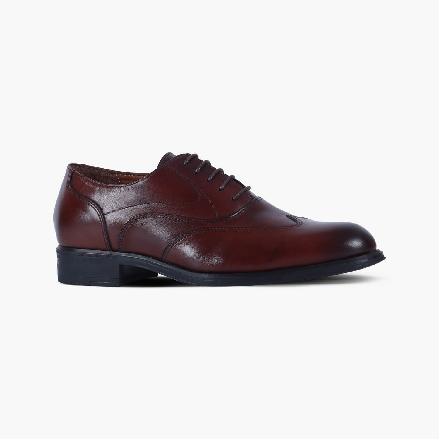 Mens Brown Leather Wingtip Richelieu