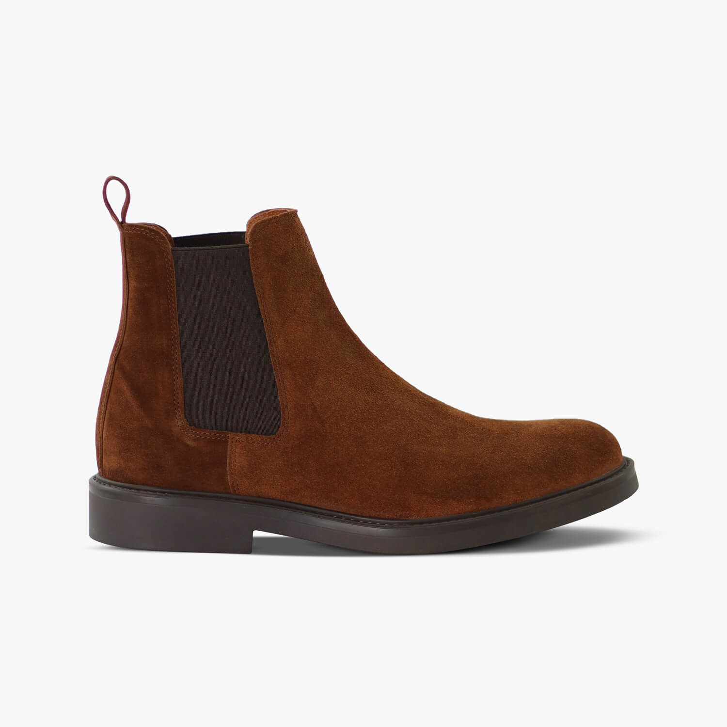 Mens Tobacco Brown Suede Leather Chelsea Boots
