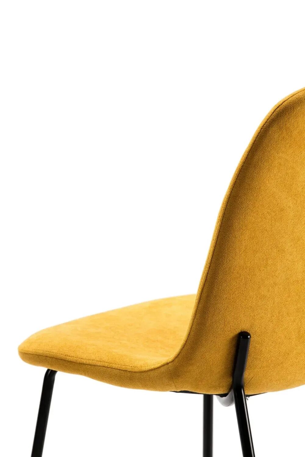 Pack Renne – Lot De 6 Chaises De Séjour En Tissu Jaune Moutarde & Métal Noir
