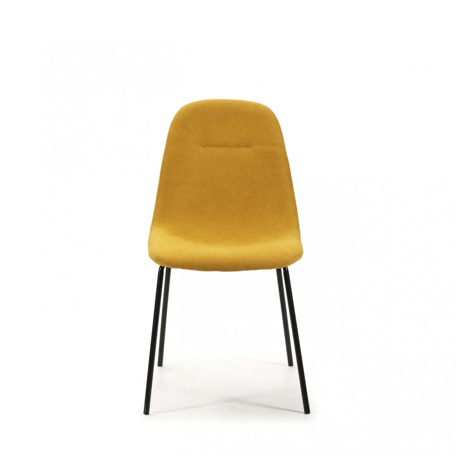 Pack Renne – Lot De 6 Chaises De Séjour En Tissu Jaune Moutarde & Métal Noir thumbnail 3