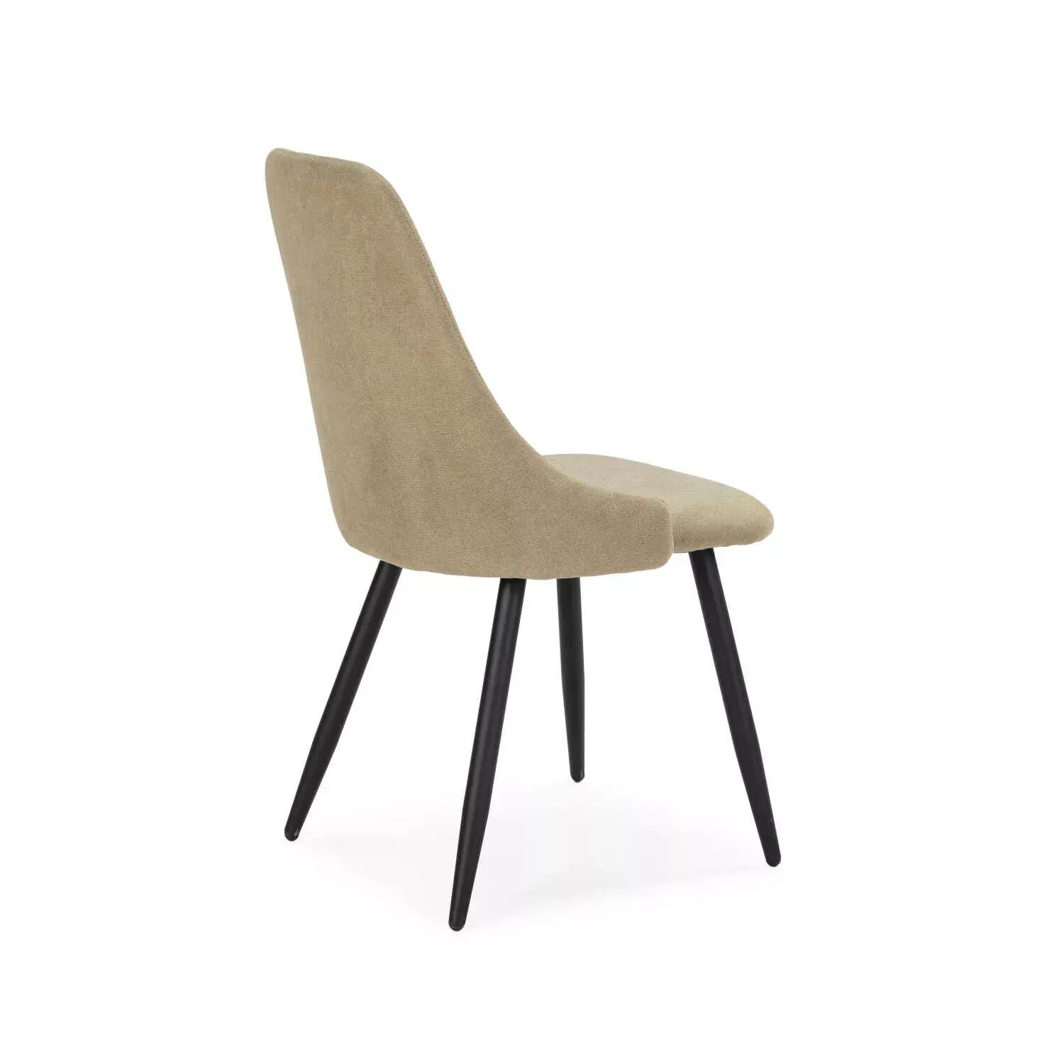 Pack Mani – Lot De 6 Chaises De Salle À Manger En Tissu Vert Kaki & Métal Noir