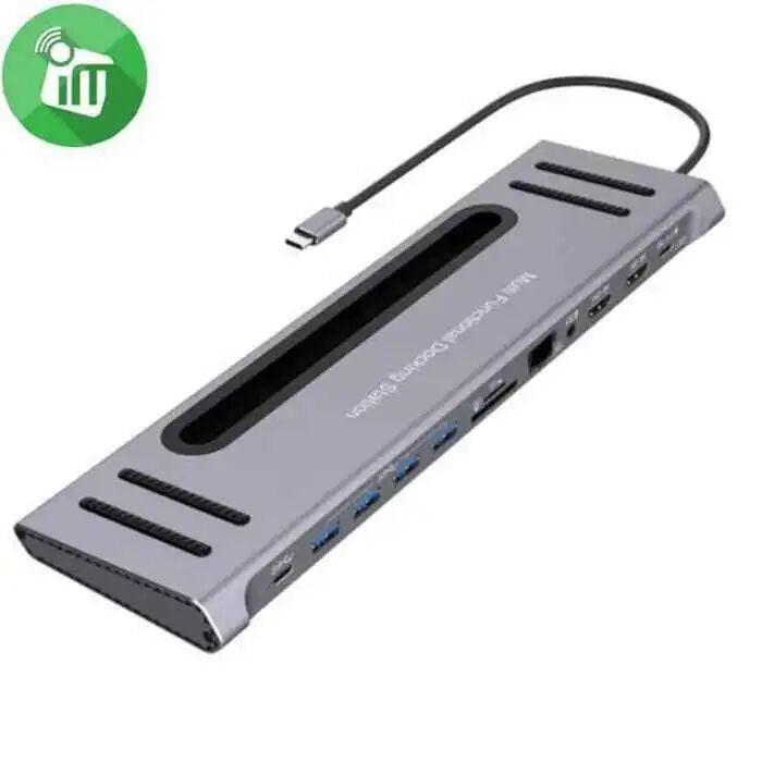 Station D'accueil Multifonction Usb-c Tout-en-un 14 En 1 (hdmi, Usb 3.0, Usb-c, Prise Audio 3,5 Mm, Chargement Pd, Emplacement thumbnail 4