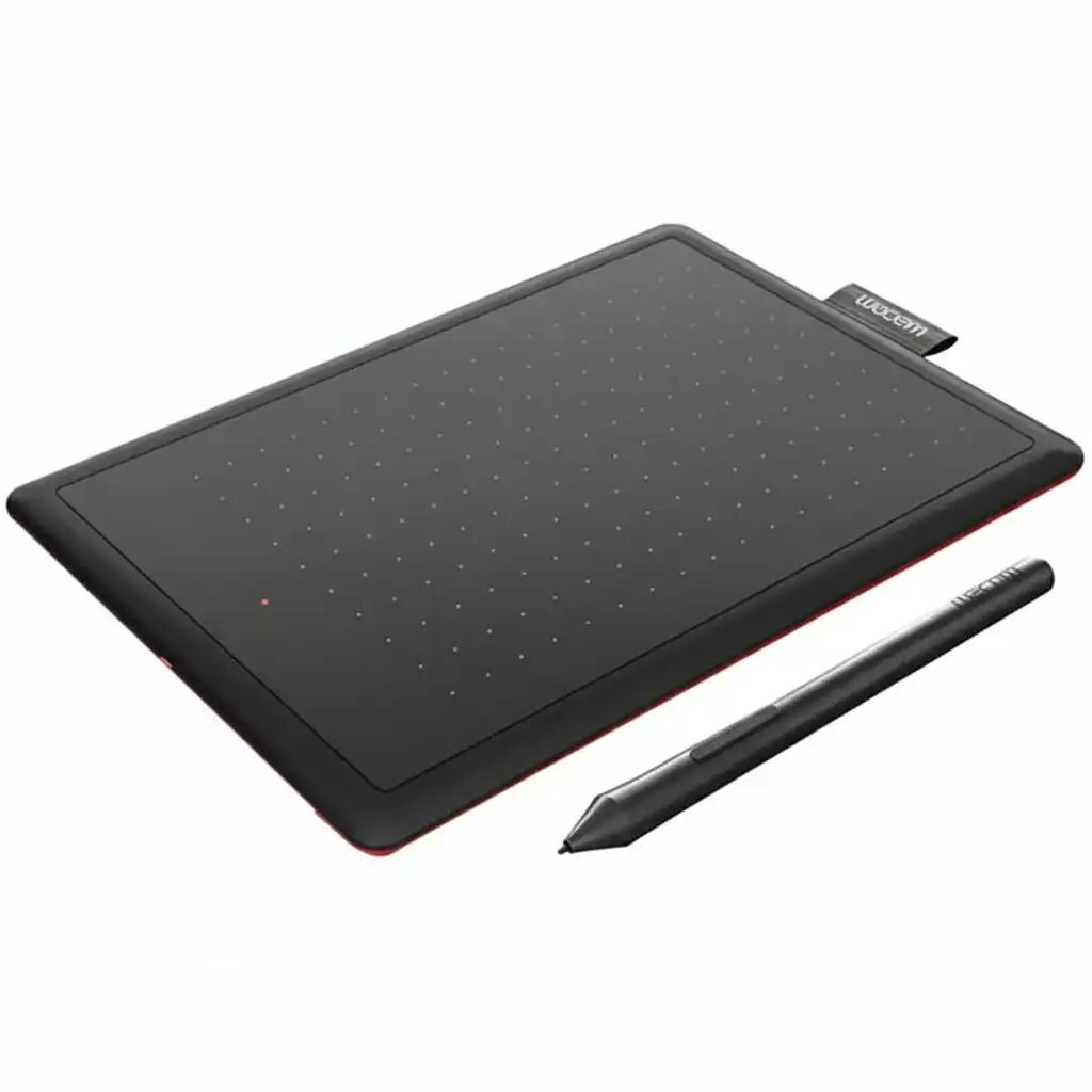 Tablette Graphique One By (small) – Stylet Sans Pile – 1024 Niveaux De Pression – Noir & Rouge – Compatible Windows, Mac