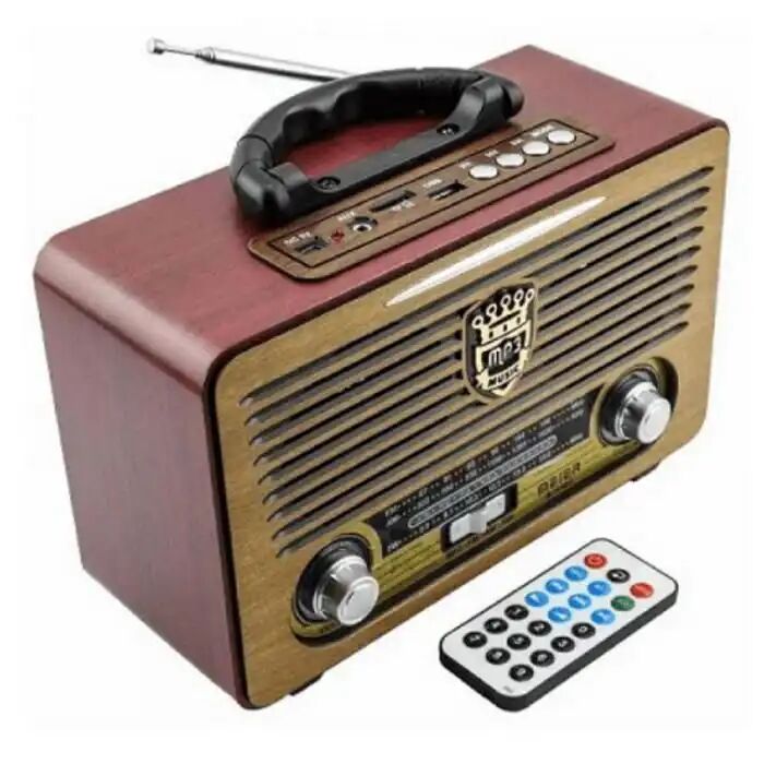 Radio Antique Portative M-115bt Avec Chargement Usb / Sd