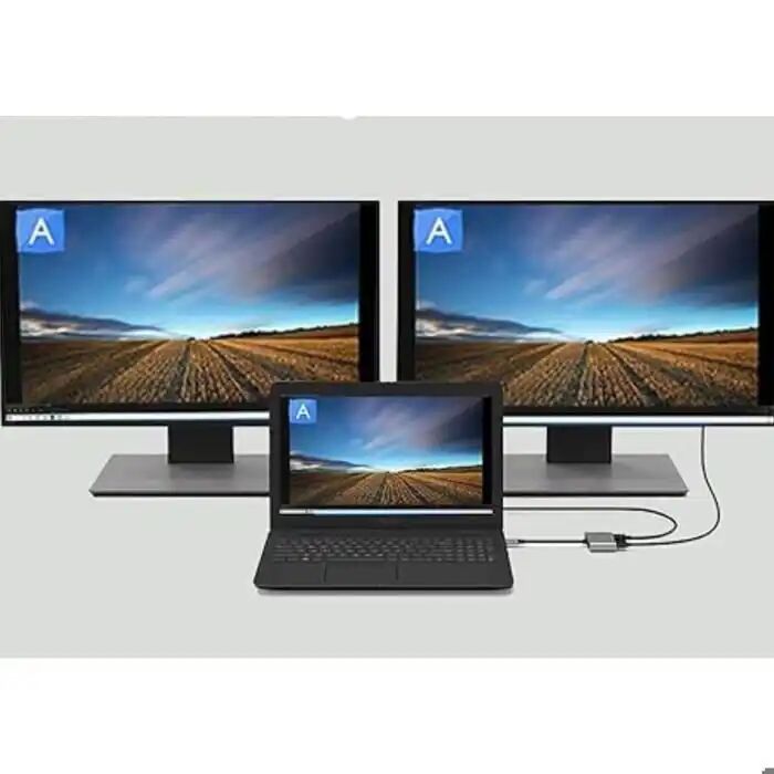 Adaptateur Usb C 3.1 Vers Hdmi Vga, Adaptateur Type-c Vers Vga Hdmi Pour Double Moniteur, Convertisseur Vers Hdmi Et Vga