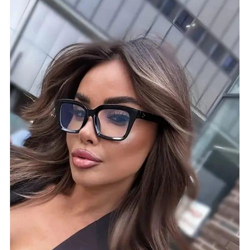 Lunettes Noires Polygonales Pour Femmes, Simples Et Élégantes, Avec Un Style Tempérament, Tendance Et À La Mode