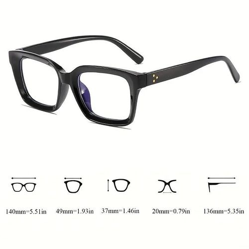 Lunettes Noires Polygonales Pour Femmes, Simples Et Élégantes, Avec Un Style Tempérament, Tendance Et À La Mode