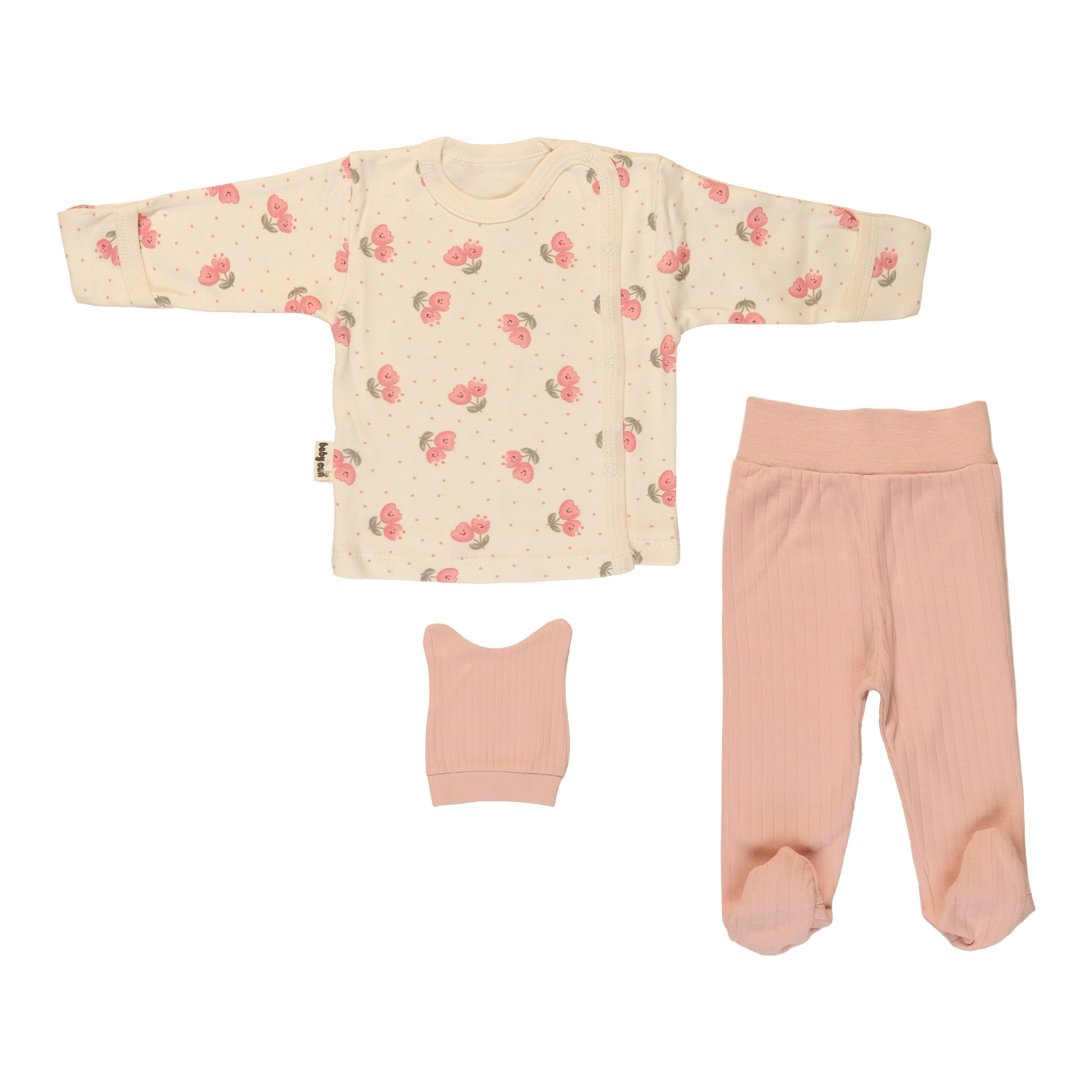 Ensemble Naissance 3 Pcs Rêve Tulipe Pointillé