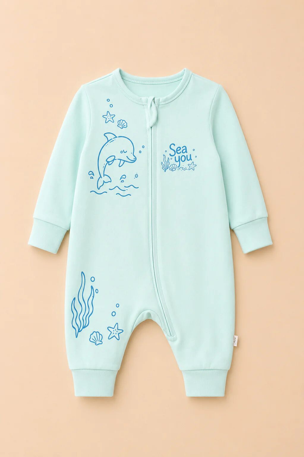 Grenouillère Bébé Mixte – Thème Marin Dauphin