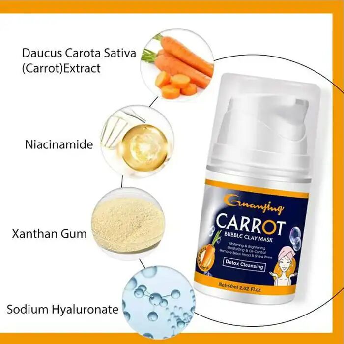 Masque Facial À Bulles De Carotte