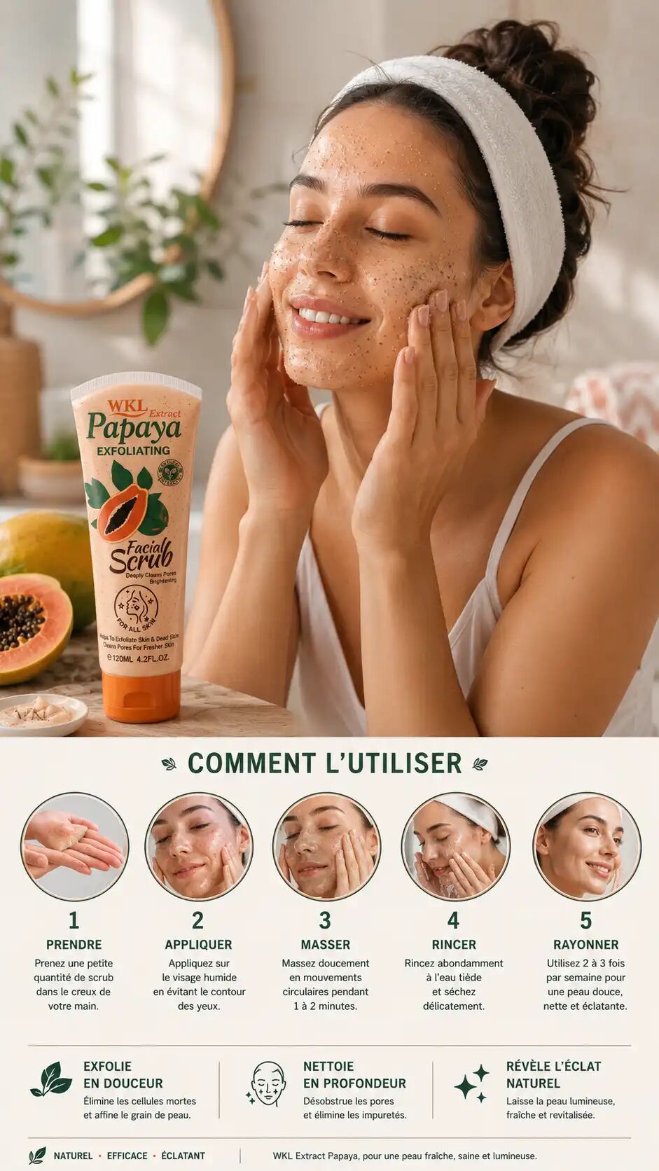 Gommage Facial Scrub Wkl À La Papaye 