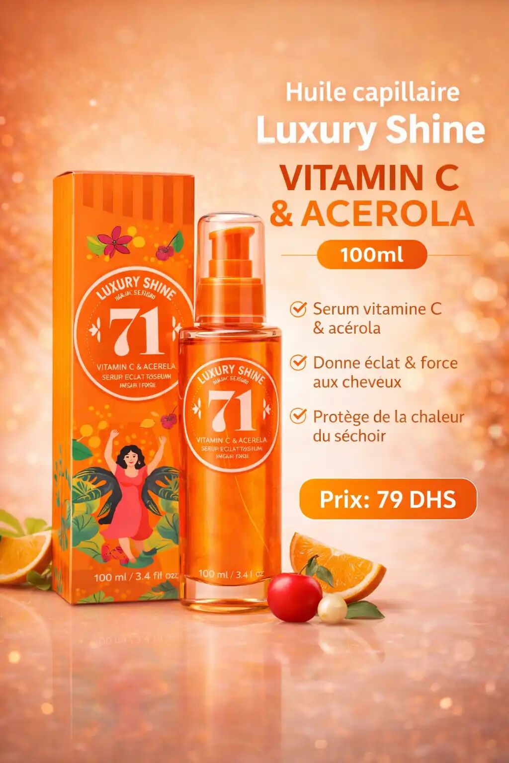 Énergie & Éclat Vitaminé : Sérum Capillaire N°71