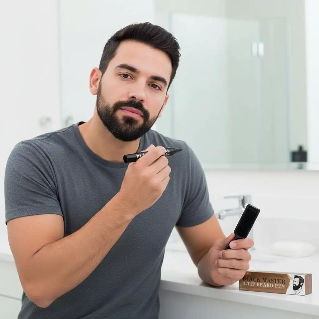 Stylo À Barbe À 4 Pointes -stylo De Remplissage De Barbe Fd thumbnail 3