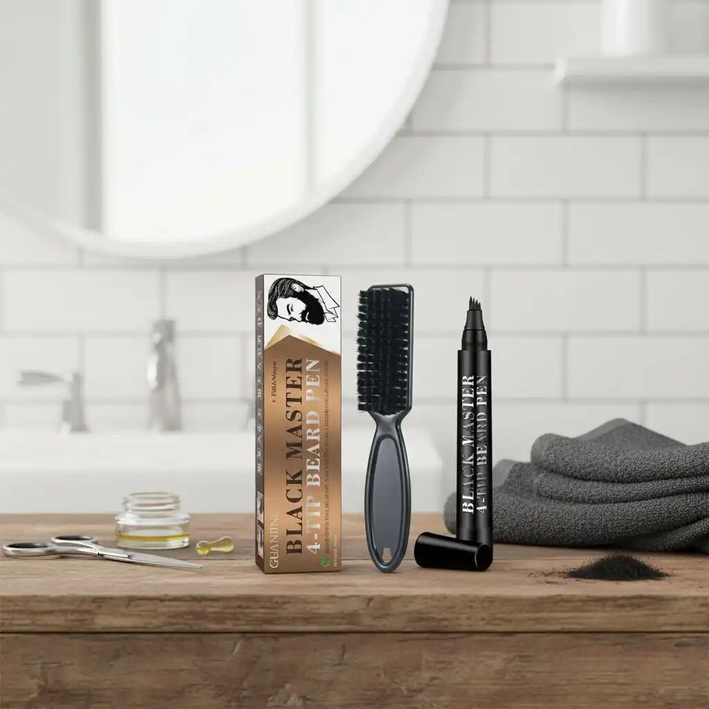 Stylo À Barbe À 4 Pointes -stylo De Remplissage De Barbe Fd