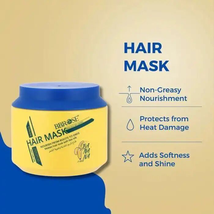 Masque Capillaire À Lextrait De Banane, Nutrition Non Grasse Et Protection Thermique
