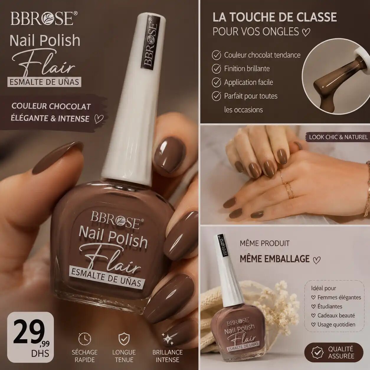 Vernis A Angle– Chocolat Élégant