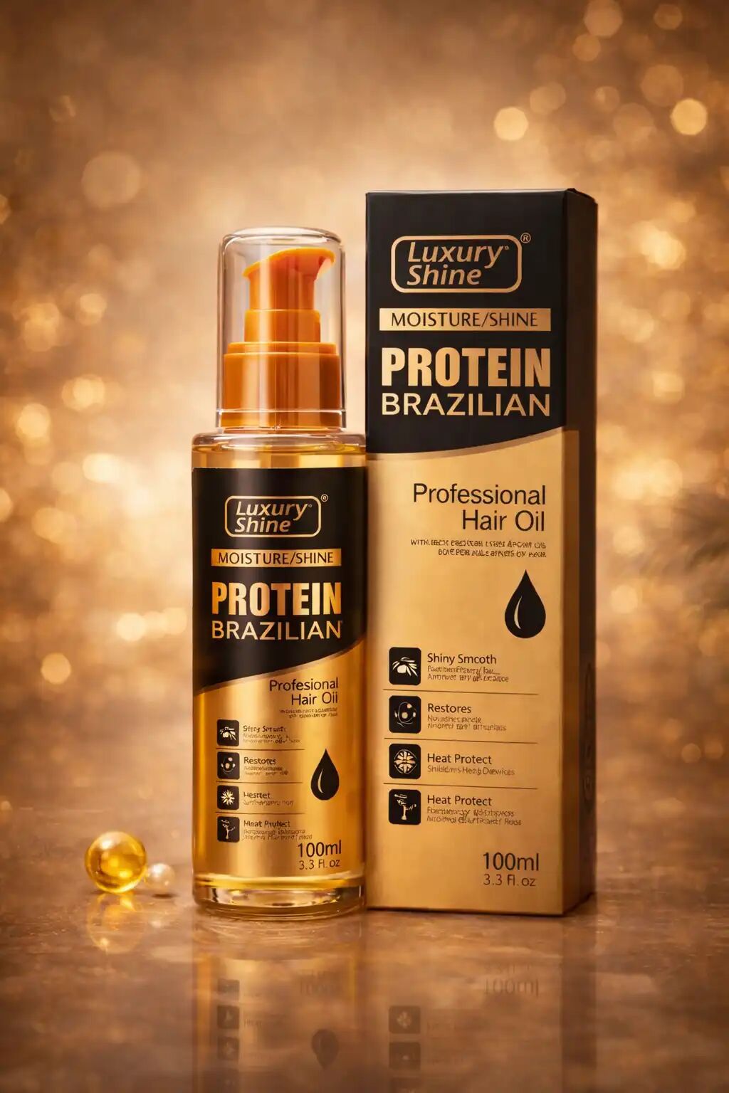 Réparation & Nutrition Intense : Huile Capillaire Protein Brazilian