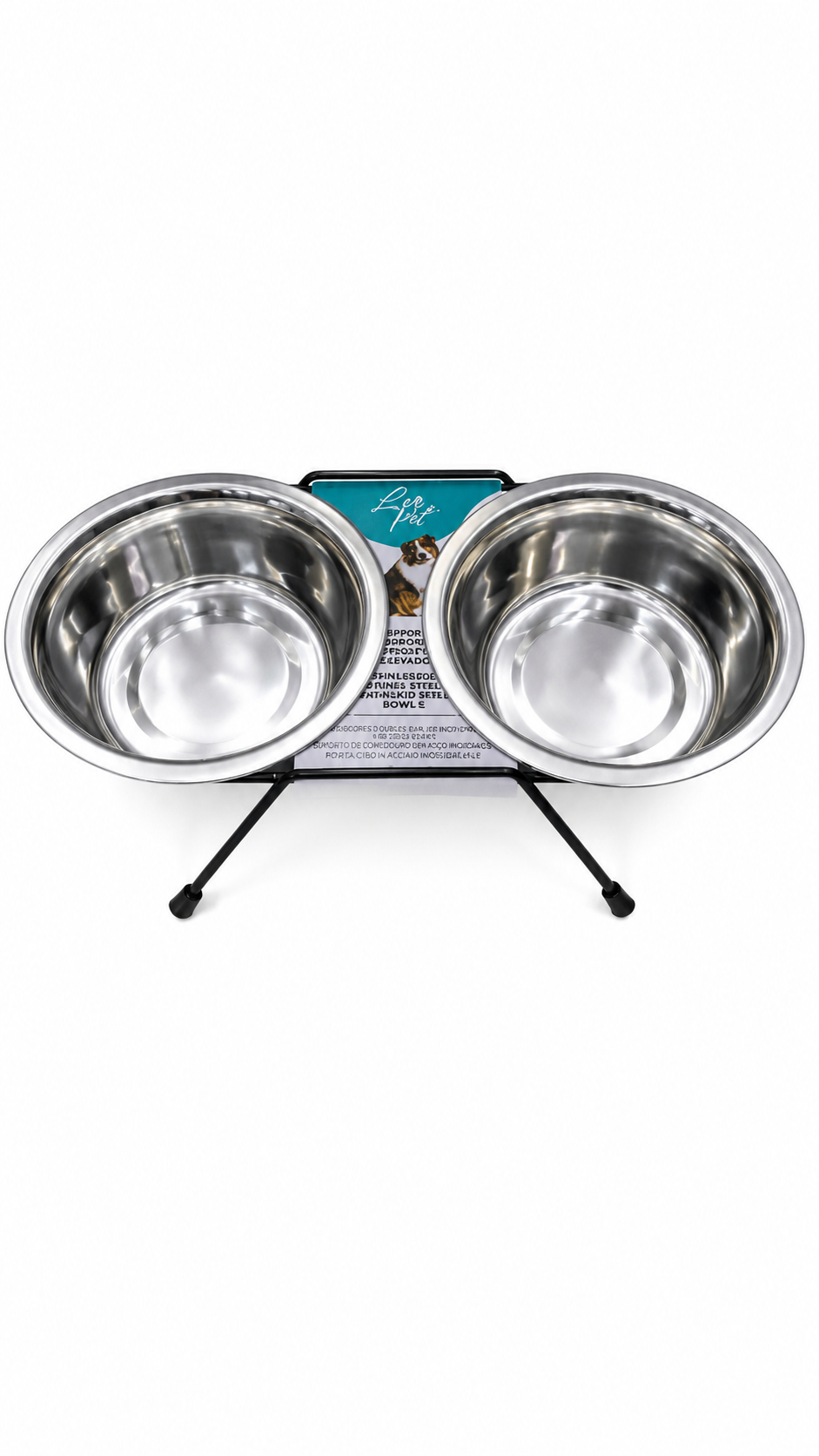 Leo Pet Double Gamelle Surélevée En Inox Pour Animaux
