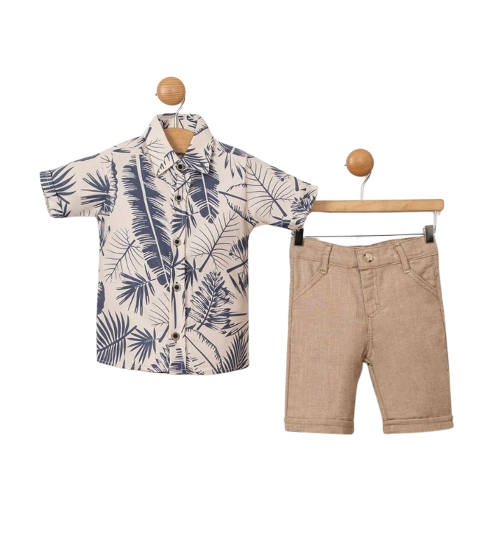 Ensemble Garçon À Motif Hawaïen