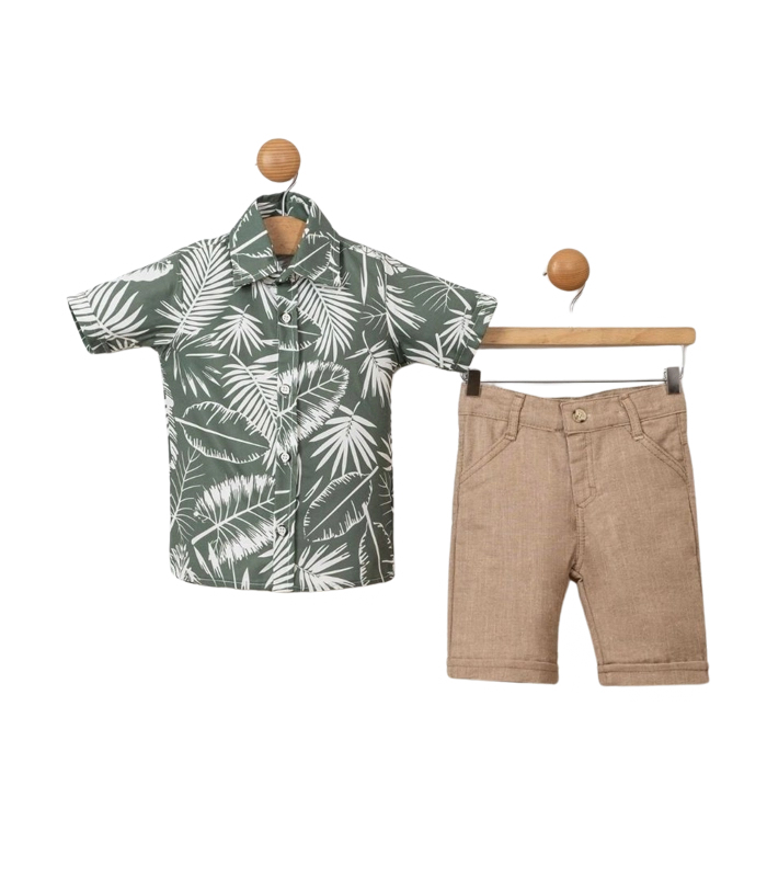 Ensemble Garçon À Motif Hawaïen