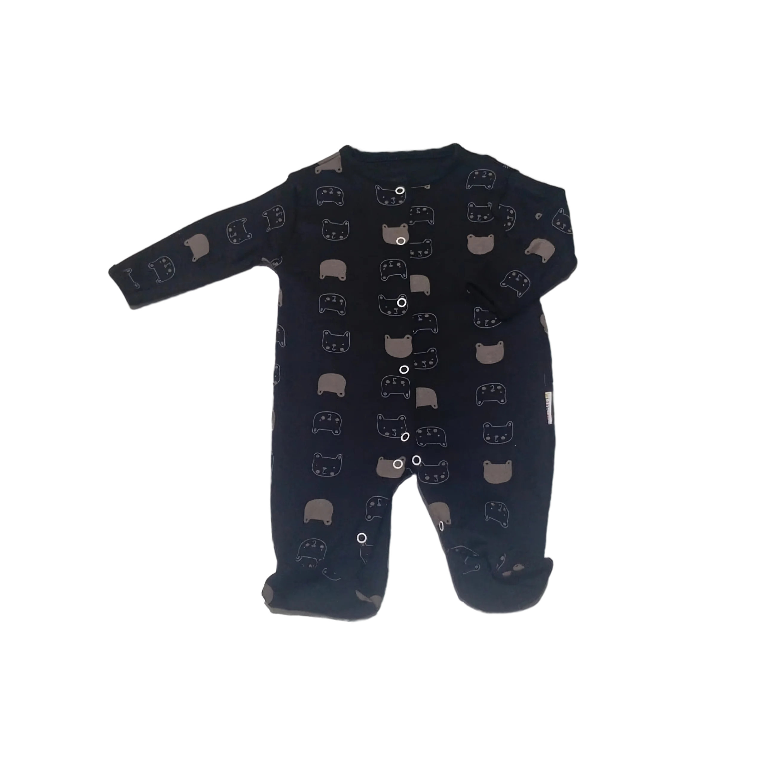 Ensemble De 3 Grenouillère Avec Tête Dours Boutonnée