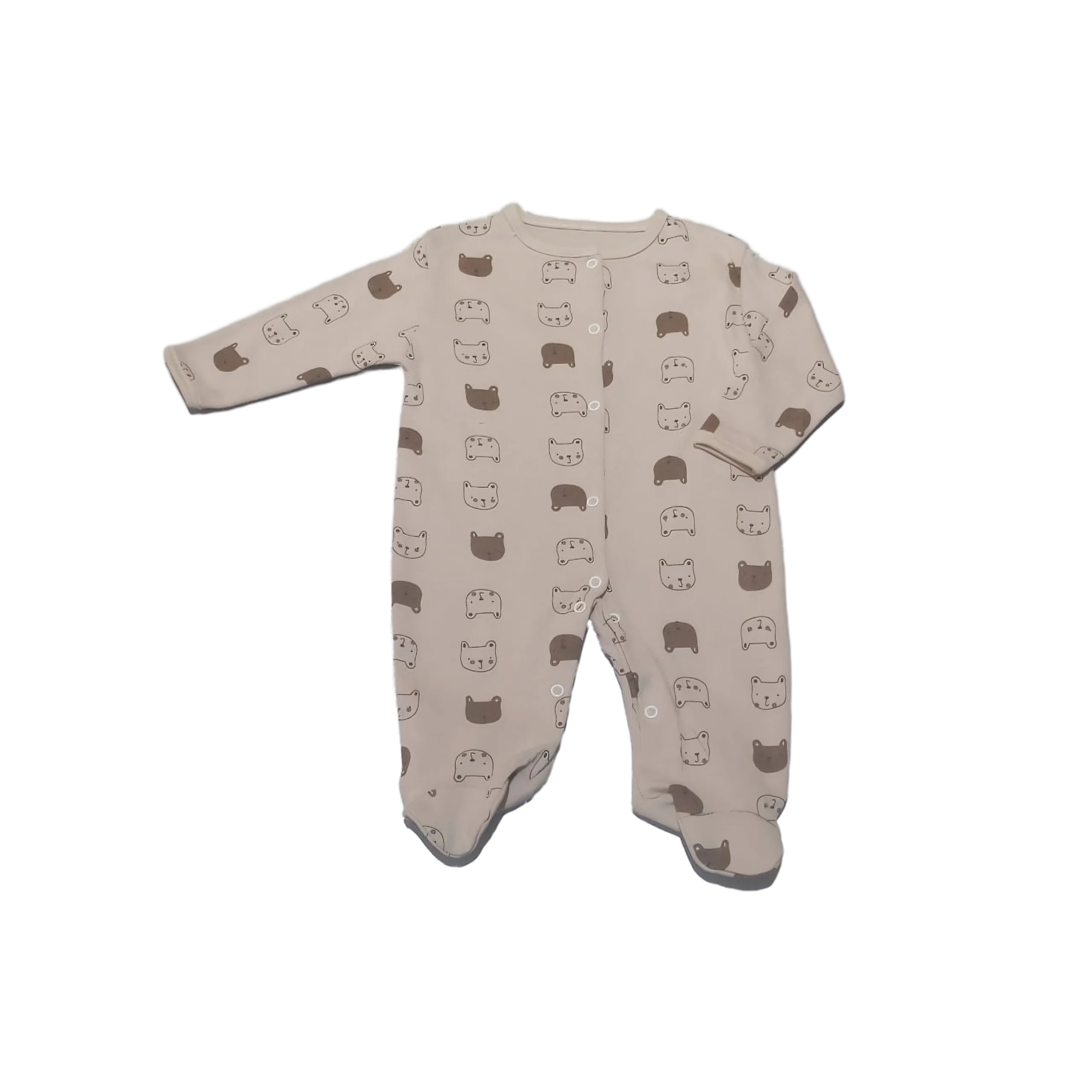 Ensemble De 3 Grenouillère Avec Tête Dours Boutonnée thumbnail 4