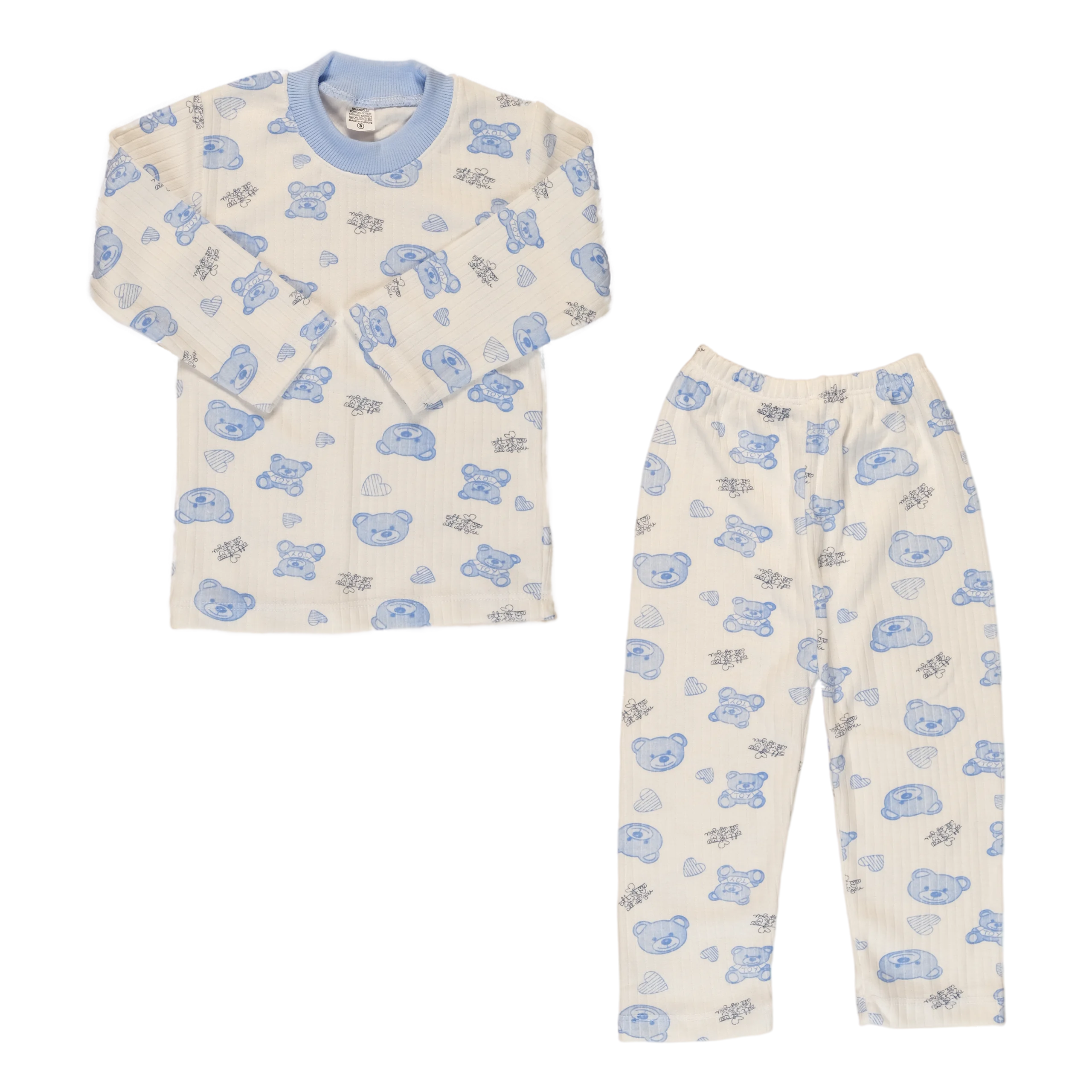 Pyjama Côtelé Ourson Amour Douillet