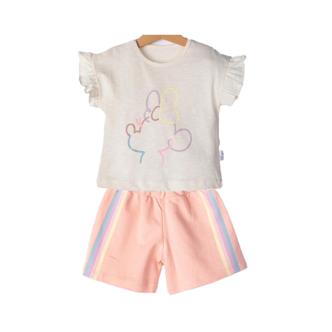 Ensemble Estival Fille À Rayures Avec Short