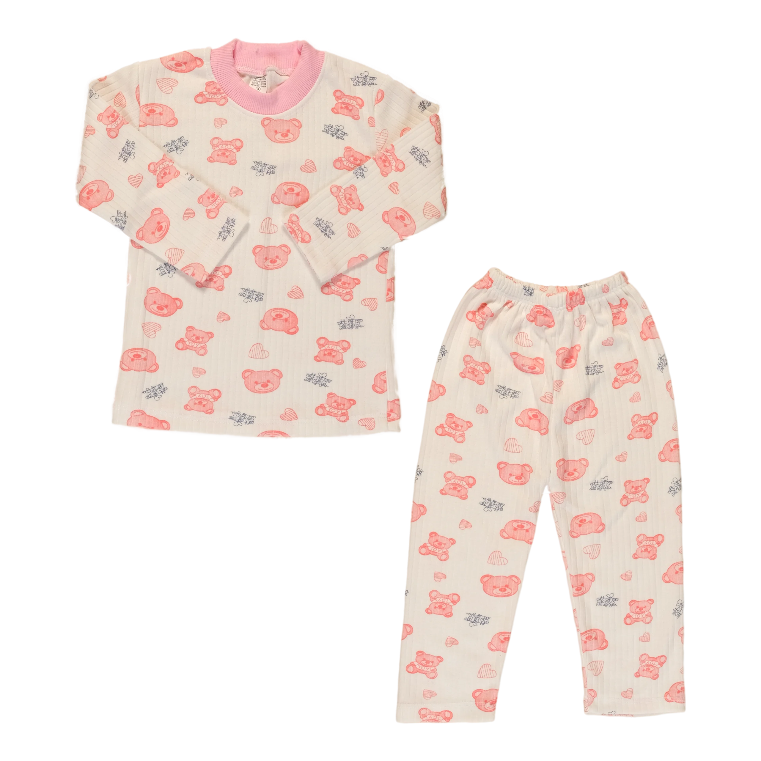 Pyjama Côtelé Ourson Amour Douillet