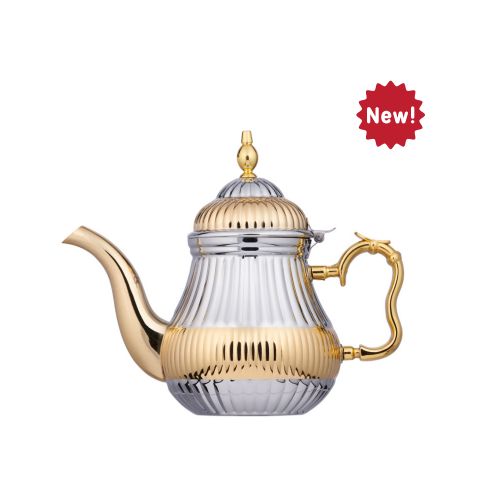 Théière Marocaine Argenté / Doré (1,2L) 