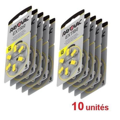 Rayovac Lot De 10 Boites - 10x6 Piles Aide Auditive 1.45v Size 10 - Zing Air S10 Pr70