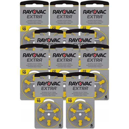Rayovac 10 Lot De 60 Piles Auditives Sans Mercure