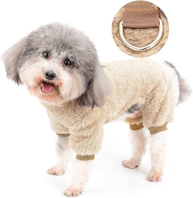 Combinaison Polaire Chaude Pour Chien Avec Anneau De Laisse thumbnail 3