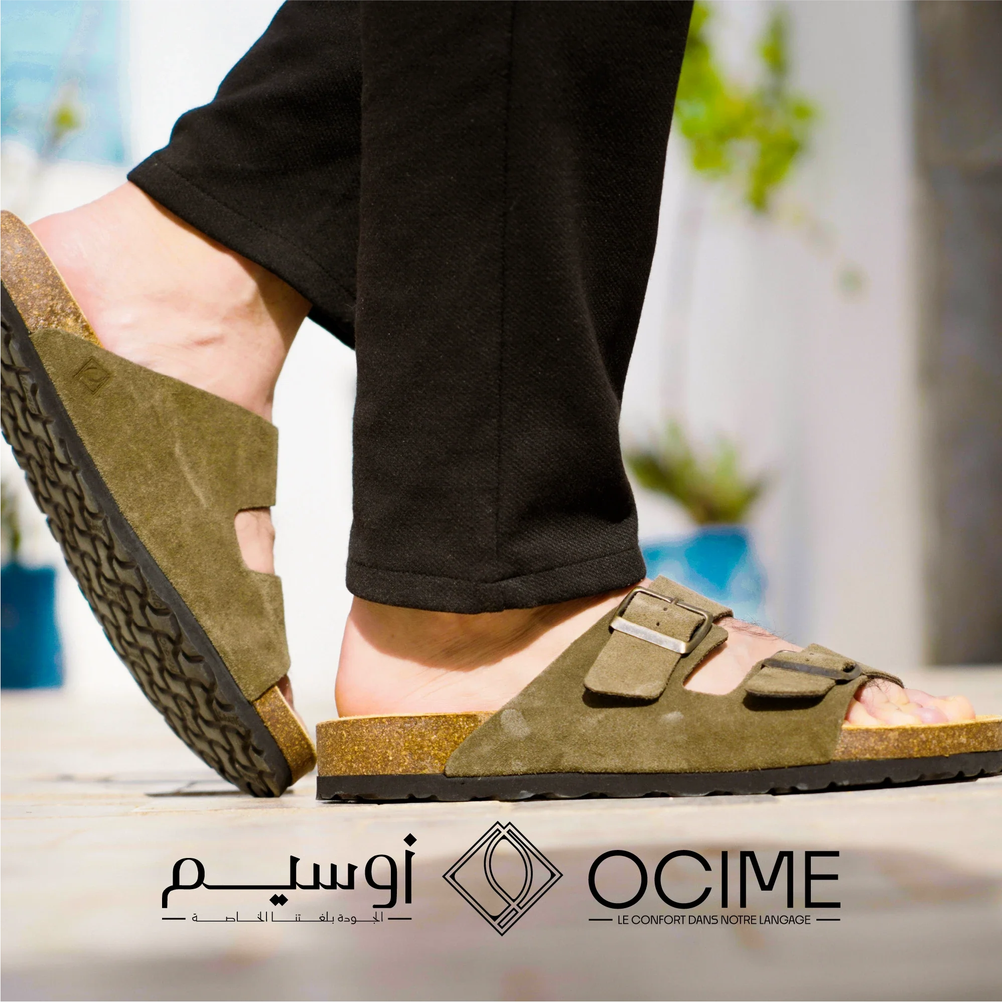Sandale Ocime Daim vert