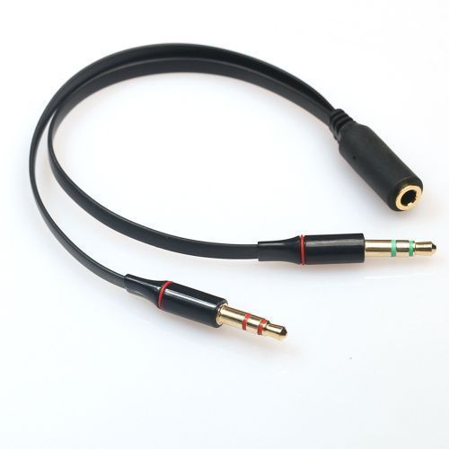 Y-splitter 1 Female To 2 Male 3.5mm Mic Stereo Audio Adapter Audio Cable For Pc