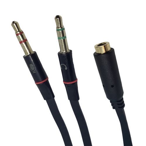 Y-splitter 1 Female To 2 Male 3.5mm Mic Stereo Audio Adapter Audio Cable For Pc