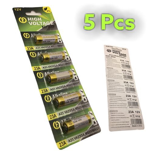 5 Pièces/1 Paquet 23a 12v Pile