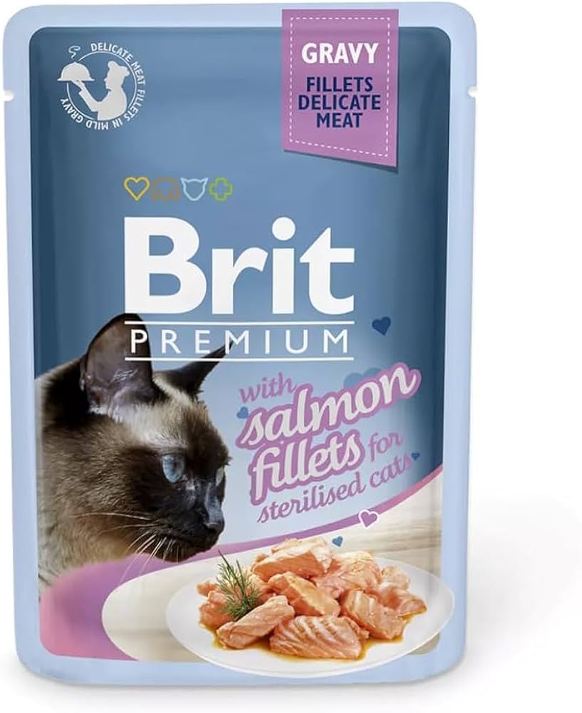 Fillets In Gravy With Salmon For Sterilised Cats 